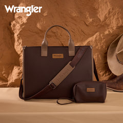 WG390-8110  Wrangler Structured Work Tote/Large Carry-All Tote/Crossbody with Pouch - CF-CM