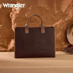 WG390-8110  Wrangler Structured Work Tote/Large Carry-All Tote/Crossbody with Pouch - CF-CM