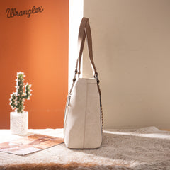 WG217-2002 Wrangler Braided Whipstitch Zippered Tote