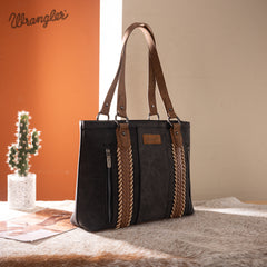 WG217-2002 Wrangler Braided Whipstitch Zippered Tote