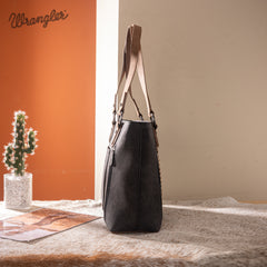WG217-2002 Wrangler Braided Whipstitch Zippered Tote
