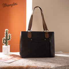 WG217-2002 Wrangler Braided Whipstitch Zippered Tote