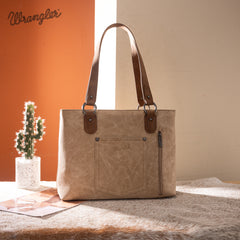 WG217-2002 Wrangler Braided Whipstitch Zippered Tote