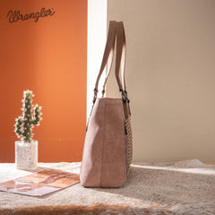 WG217-2002 Wrangler Braided Whipstitch Zippered Tote