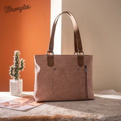 WG217-2002 Wrangler Braided Whipstitch Zippered Tote