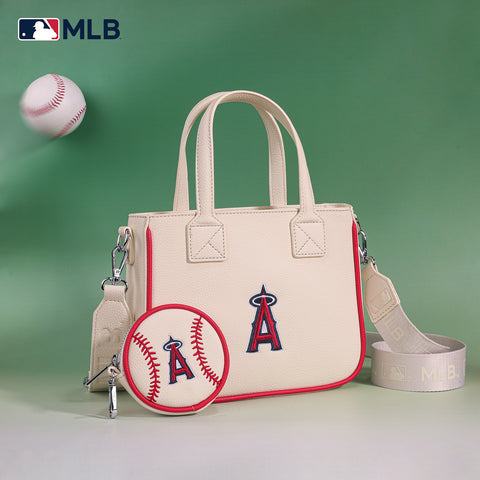 MLB-LAA103 MLB Los Angeles Angels Team Tote/Crossbody with Baseball Coin Pouch
