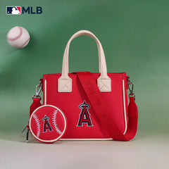 MLB-LAA103 MLB Los Angeles Angels Team Tote/Crossbody with Baseball Coin Pouch