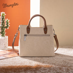 WG217-889  Wrangler Braided Whipstitch Top Handle Small Tote/Crossbody