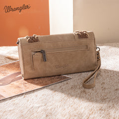 WG217-C018 Wrangler Southwestern Print  Wallet/Wristlet/Crossbody
