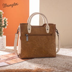 WG217-889  Wrangler Braided Whipstitch Top Handle Small Tote/Crossbody