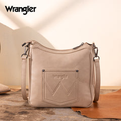 WG313-2003   Wrangler Sherpa Aztec Canvas Crossbody - Tan