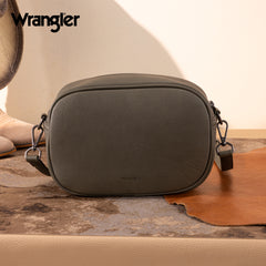 WG313-8365   Wrangler Sherpa Aztec Canvas Crossbody - Green