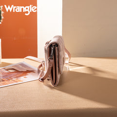 WG286-1833  Wrangler Camo Print Canvas Clutch/Crossbody - Pink