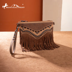 MW1340-181   Montana West Fringe Collection Clutch/Crossbody