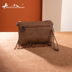 MW1340-181   Montana West Fringe Collection Clutch/Crossbody