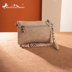 MW1340-181   Montana West Fringe Collection Clutch/Crossbody