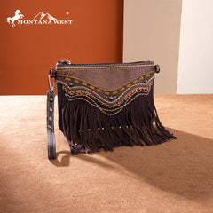 MW1340-181   Montana West Fringe Collection Clutch/Crossbody