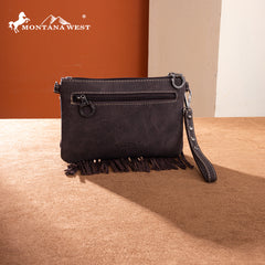 MW1340-181   Montana West Fringe Collection Clutch/Crossbody