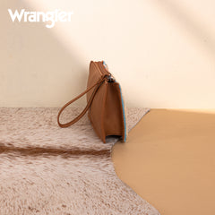 WG275-181  Wrangler Sherpa Aztec Canvas  Clutch -Brown
