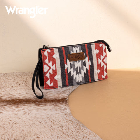 WG275-181  Wrangler Sherpa Aztec Canvas  Clutch - Black