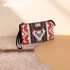WG275-181  Wrangler Sherpa Aztec Canvas  Clutch - Black