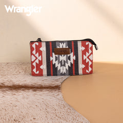 WG275-181  Wrangler Sherpa Aztec Canvas  Clutch - Black