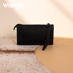 WG275-181  Wrangler Sherpa Aztec Canvas  Clutch - Black