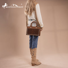 MW1323-8011  Montana West Tooled Collection Tote/Crossbody
