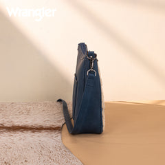 WG275-2003   Wrangler Sherpa Aztec Canvas Crossbody - Jean