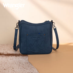 WG275-2003   Wrangler Sherpa Aztec Canvas Crossbody - Jean