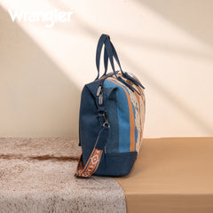 WG275-5110   Wrangler Sherpa Aztec Canvas Duffle Bag - Jean