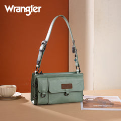 WG300-523  Wrangler Buckle Charm Small Shoulder Bag - Green