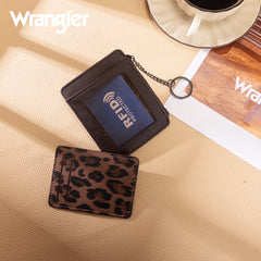 WG366-W118CF  Wrangler Small Card Case Wallet Key Chain/Detachable Card Holder- Coffee