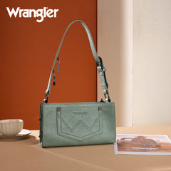 WG300-523  Wrangler Buckle Charm Small Shoulder Bag - Green
