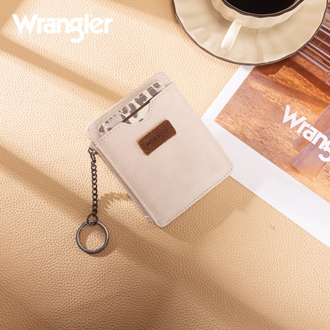 WG366-W118BG  Wrangler Small Card Case Wallet Key Chain/Detachable Card Holder-Beige
