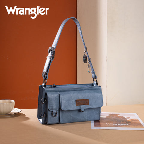 WG300-523  Wrangler Buckle Charm Small Shoulder Bag - Jean