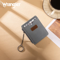 WG366-W118JN   Wrangler Small Card Case Wallet Key Chain/Detachable Card Holder- Jean