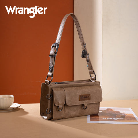 WG300-523  Wrangler Buckle Charm Small Shoulder Bag - Khaki