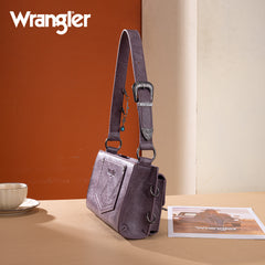 WG300-523  Wrangler Buckle Charm Small Shoulder Bag - Purple