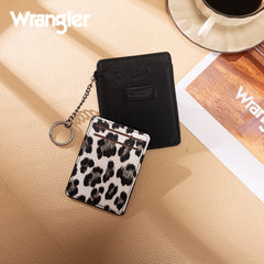 WG366-W118BK   Wrangler Small Card Case Wallet Key Chain/Detachable Card Holder-Black