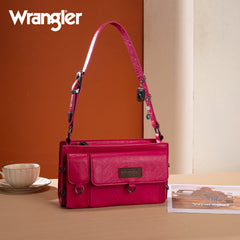 WG300-523  Wrangler Buckle Charm Small Shoulder Bag - Hot Pink