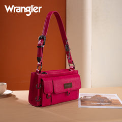 WG300-523  Wrangler Buckle Charm Small Shoulder Bag - Hot Pink