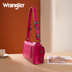 WG300-523  Wrangler Buckle Charm Small Shoulder Bag - Hot Pink