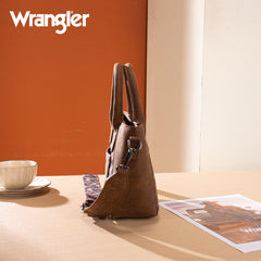 WG296-8015BR  Wrangler Leopard Print Small Tote/Crossbody -Brown