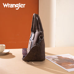 WG296-8015CF  Wrangler Leopard Print Small Tote/Crossbody -Coffee