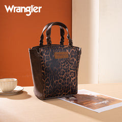 WG296-8014CF   Wrangler Leopard Print Tote/Crossbody - Coffee