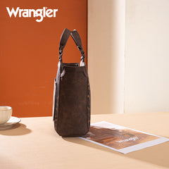 WG296-8014CF   Wrangler Leopard Print Tote/Crossbody - Coffee