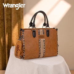 WG83G-8260  Wrangler Whipstitch Tote/Crossbody -Brown