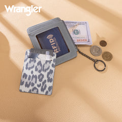 WG366-W118JN   Wrangler Small Card Case Wallet Key Chain/Detachable Card Holder- Jean