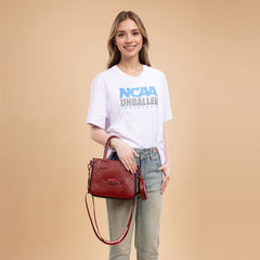 NC-AFU014BDY  University of Arkansas Razorbacks Tote/Crossbody Bag - Burgundy